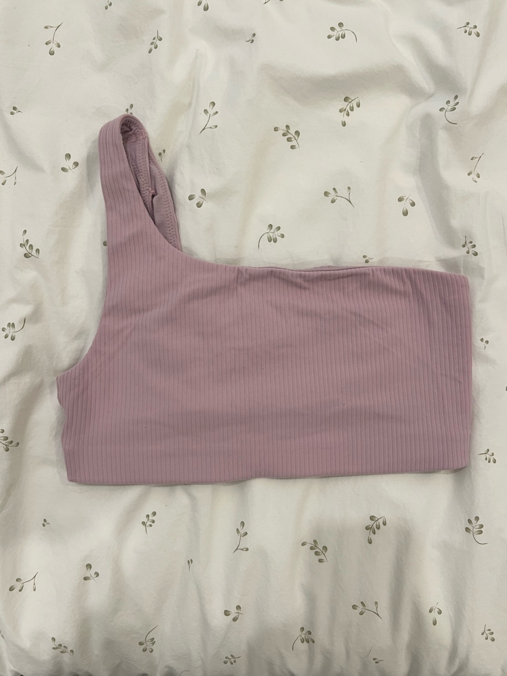 Lululemon Ribbed One-Shoulder Bralette - Dusty Mauve